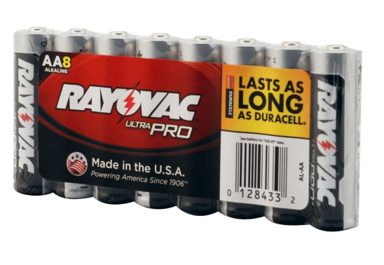 Rayovac Alkaline AA Battery (8 pack)