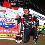 Hagen Steals Second 2014 POWRi Midget Victory, Flud Claims First Career POWRi Micro Win