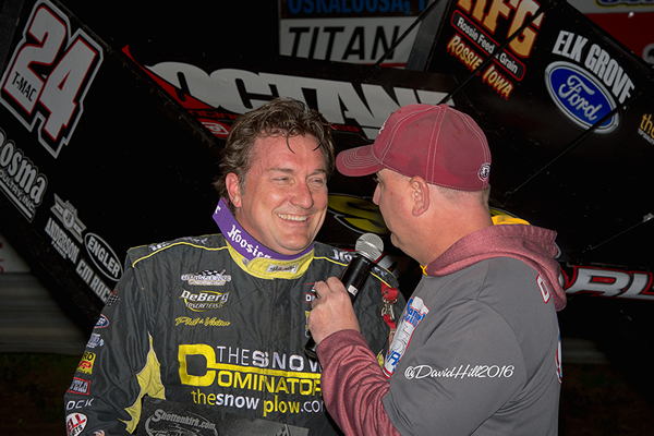 TMAC in Victory Lane at Oskaloosa (Dave Hill Photo)