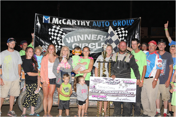 Steven Clancy #12c, USRA B-Modified Feature Winner!