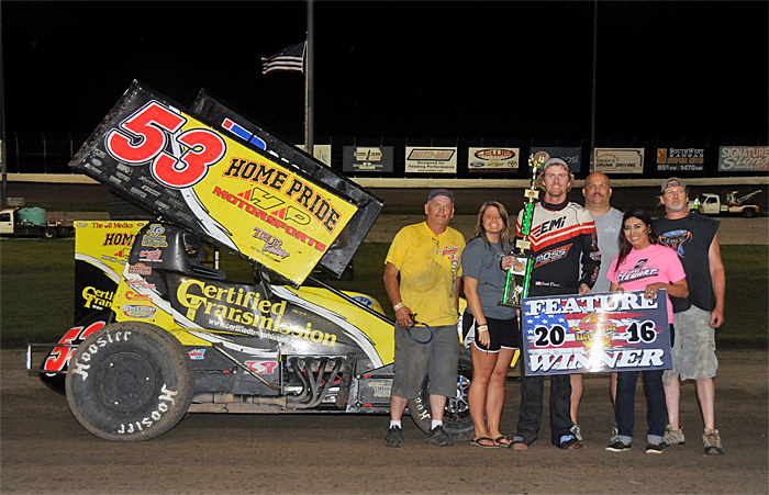 Jack Dover DCRP Win NCRA Sprint Cars 