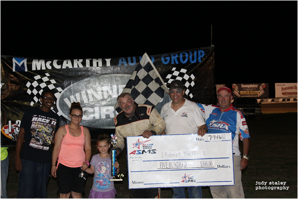 Robert Bell #71, AllStar Midget Feature Winner. Photo by Judy Staley